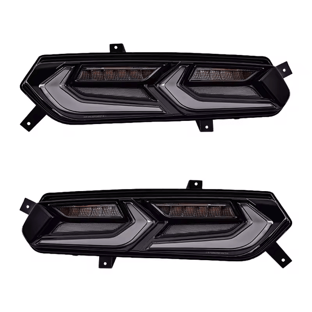 C8 Style Red / Euro Tail Lights - C7 Corvette (2014 - 2019) - Tail Lights - Texas Carbon