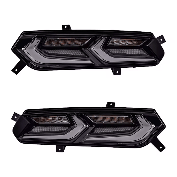 C8 Style Red / Euro Tail Lights - C7 Corvette (2014 - 2019) - Tail Lights - Texas Carbon