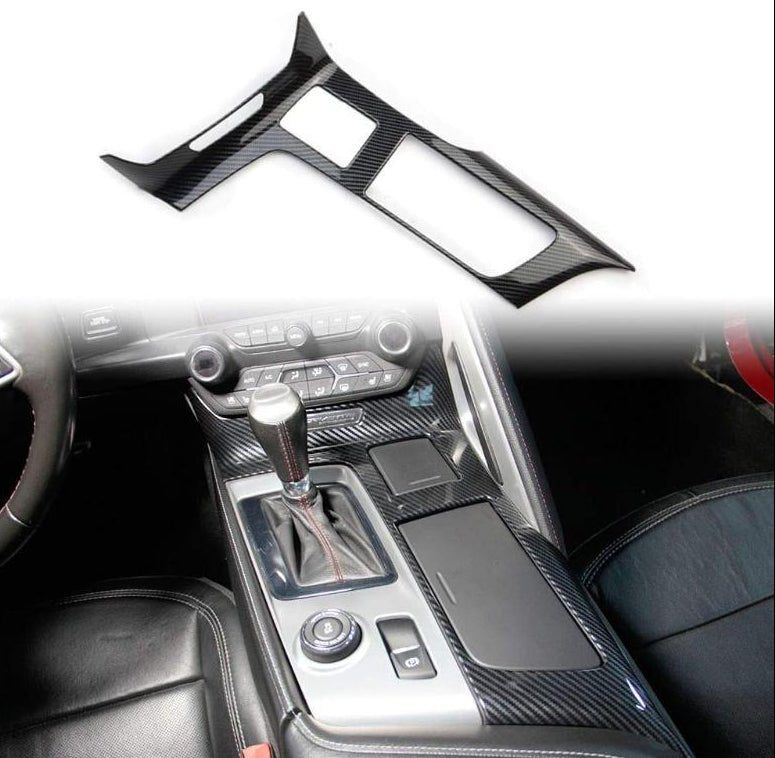Carbon Center Console Panel Trim - C7 Corvette (2014 - 2019) - Carbon Trim - Texas Carbon
