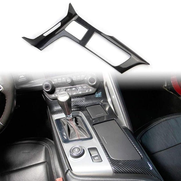Carbon Center Console Panel Trim - C7 Corvette (2014 - 2019) - Carbon Trim - Texas Carbon
