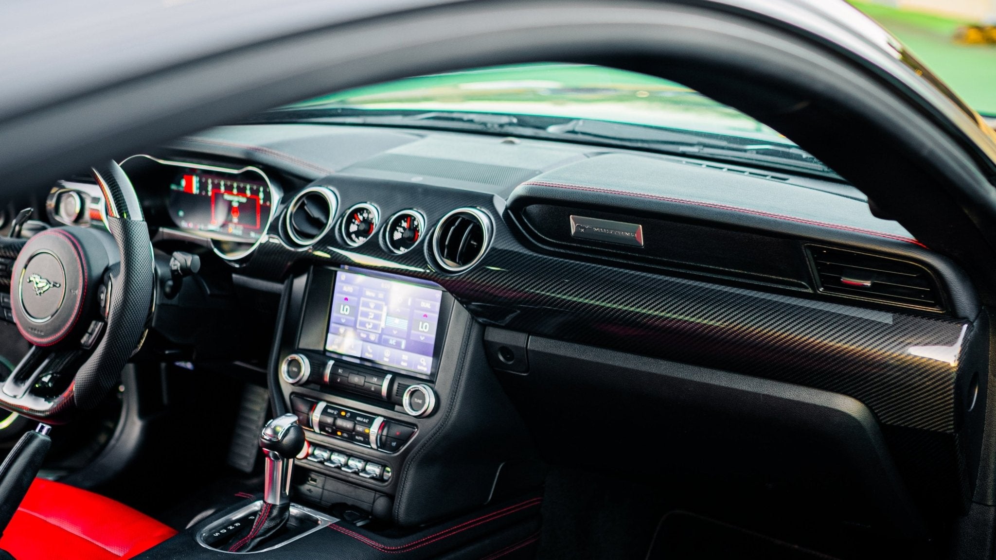 Carbon Fiber Dash Trim Kit - Mustang (2015 - 2023) - Carbon Trim - Texas Carbon