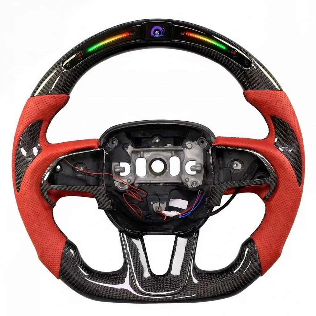 Carbon Fiber Steering Wheel - Challenger, Charger, Durango, Jeep - Steering wheel - Texas Carbon