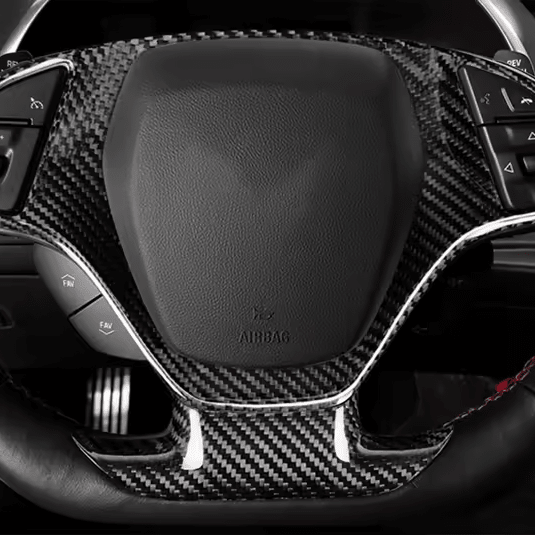 Carbon Steering Wheel Chin Trim - C7 Corvette (2014 - 2019) - Carbon Trim - Texas Carbon