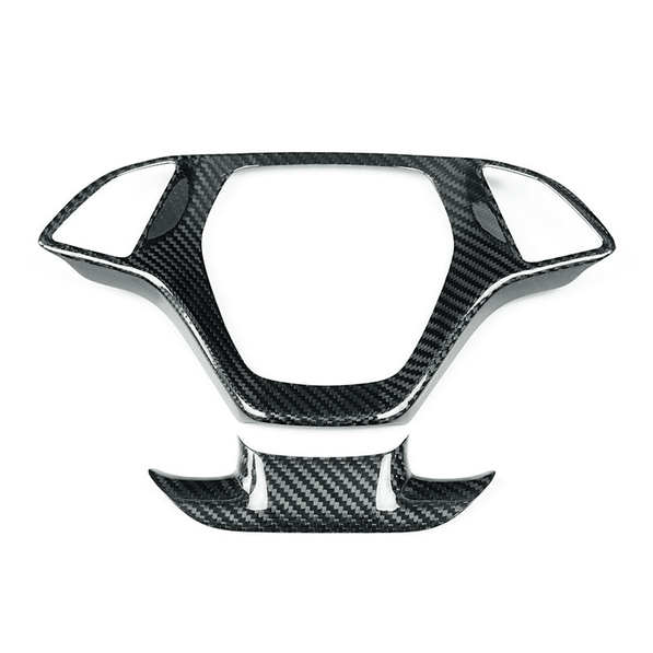 Carbon Steering Wheel Frame Trim - C7 Corvette (2014 - 2019) - Carbon Trim - Texas Carbon