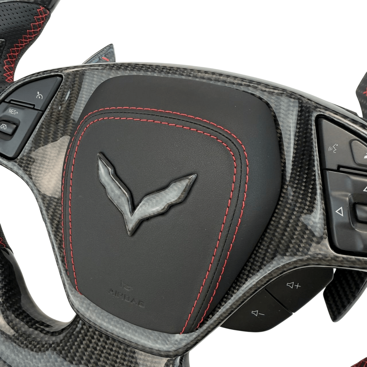 Custom Airbag Cover - Corvette C7 (2014 - 2019) - Airbag Cover - Texas Carbon