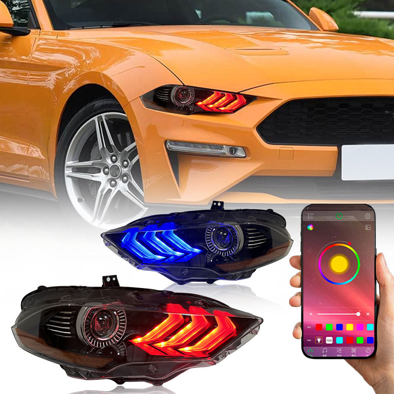 Gen 3 RGB Headlights - Mustang (2018–2023) - Head Lights - Texas Carbon