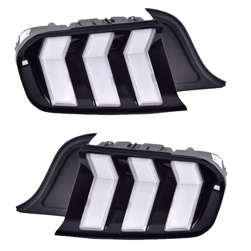 S650 Style Red, Euro, Smoked Euro Tail Lights - Mustang (2018–2023) - Tail Lights - Texas Carbon