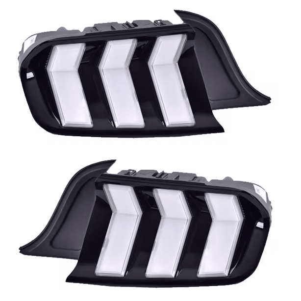 S650 Style Red, Euro, Smoked Euro Tail Lights - Mustang (2018–2023) - Tail Lights - Texas Carbon