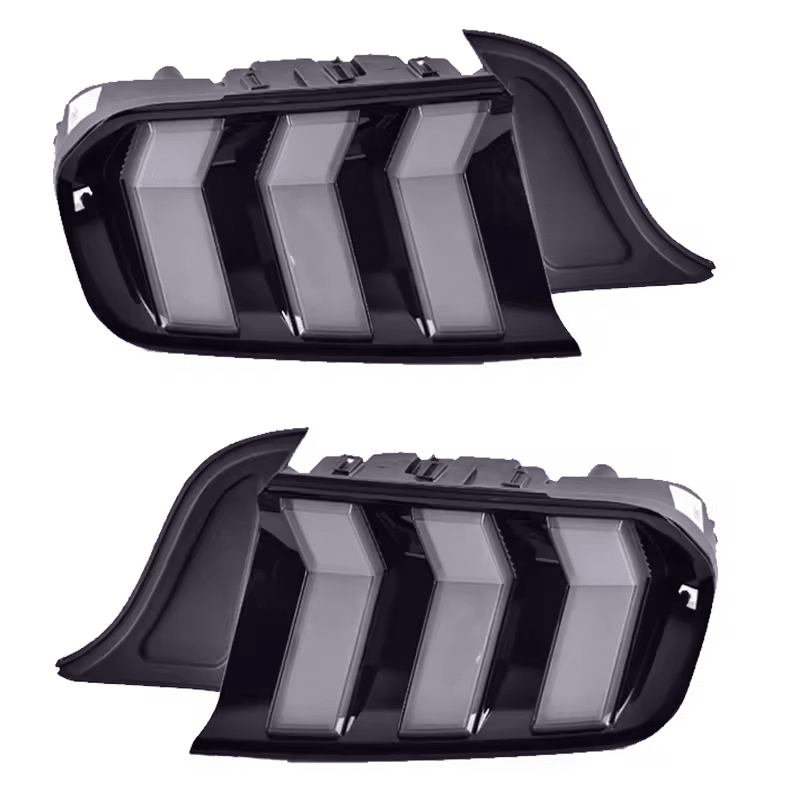 S650 Style Red, Euro, Smoked Euro Tail Lights - Mustang (2018–2023) - Tail Lights - Texas Carbon