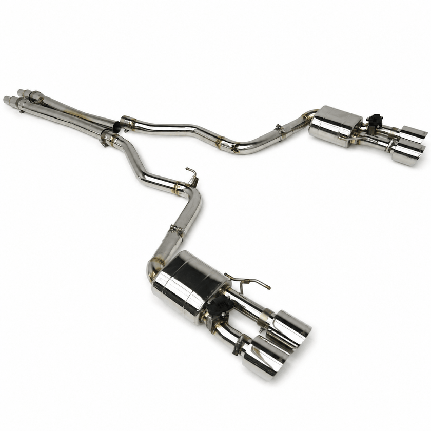 Texas Carbon Active Valved Cat-Back Exhaust System for 2015+ Ford Mustang GT 5.0 (S550 / S650)