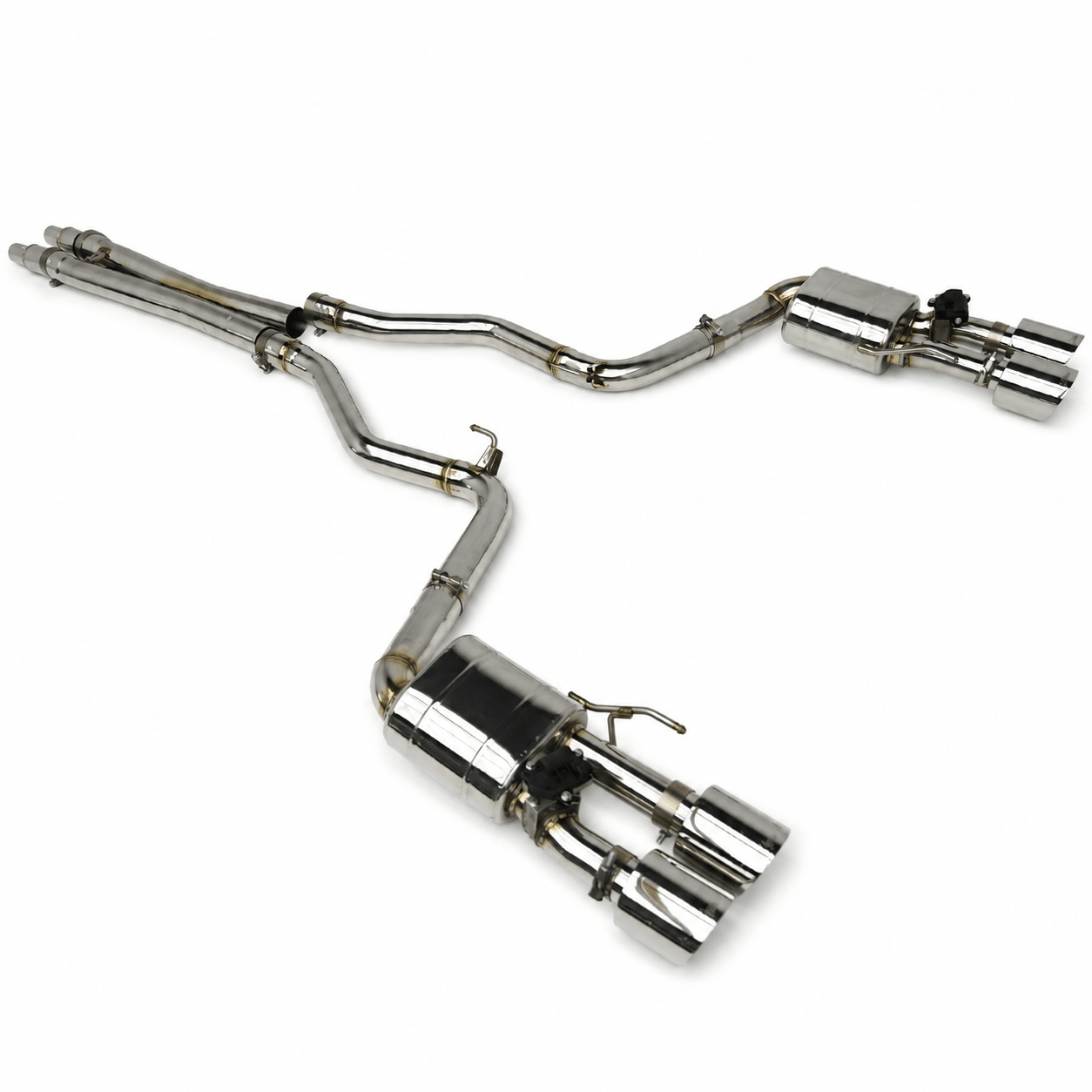 Texas Carbon Active Valved Cat-Back Exhaust System for 2015+ Ford Mustang GT 5.0 (S550 / S650)