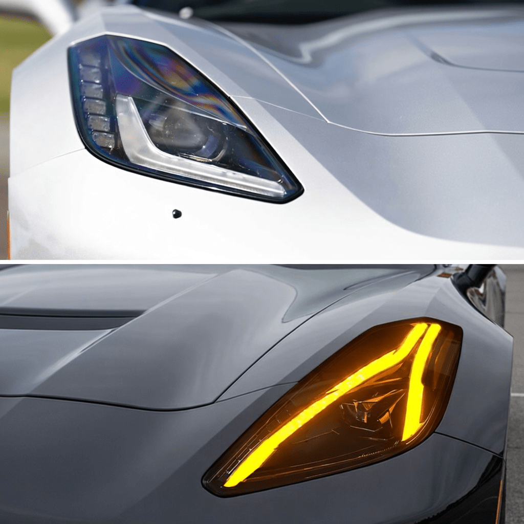 C8 Style Headlights - C7 Corvette (2014 - 2019) - Head Lights - Texas Carbon