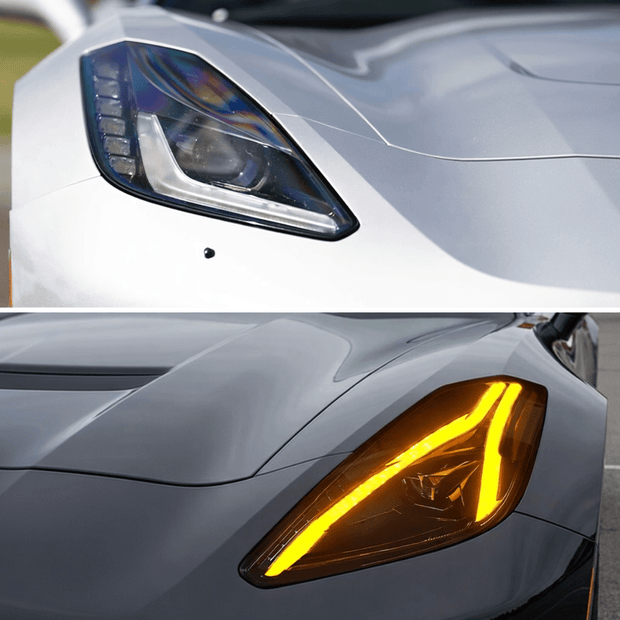 C8 Style Headlights - C7 Corvette (2014 - 2019) - Head Lights - Texas Carbon